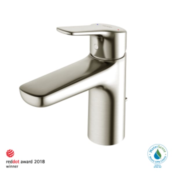 TOTO® GS Series 1.2 GPM Single Handle Bathroom Sink Faucet with COMFORT GLIDE Technology and Drain Assembly, Polished Nickel - TLG03301U#PN