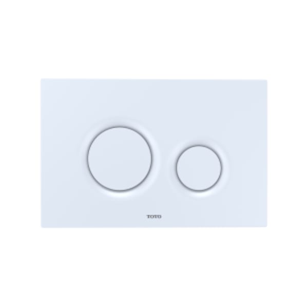 TOTO® Dual Flush Round Push Button Plate for Select DuoFit In-Wall Tank Unit, White Matte - YT930#WH