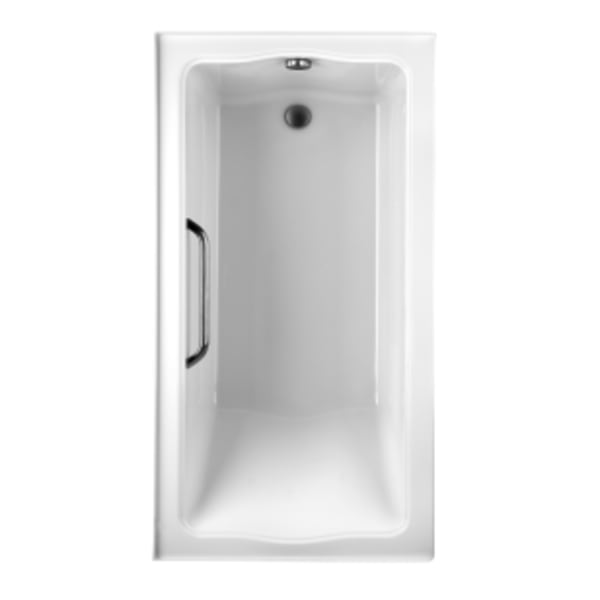 ACRYLIC SOAKER CLAYTON 6032T3 COTTON CP GRAB BAR L DRAIN