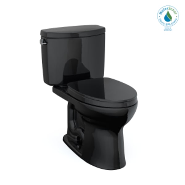 TOTO® Drake® II Two-Piece Elongated 1.28 GPF Universal Height Toilet with SS124 SoftClose Seat, WASHLET+ Ready, Ebony - MS454124CEF#51