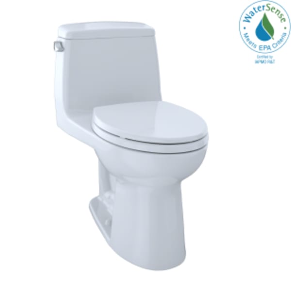 TOTO® Eco UltraMax® One-Piece Elongated 1.28 GPF Toilet with CEFIONTECT, Cotton White - MS854114EG#01