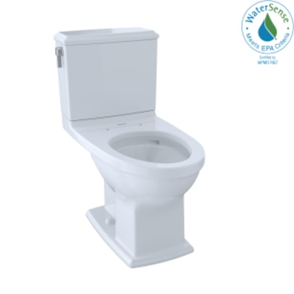 TOTO® Connelly® Two-Piece Elongated Dual-Max®, Dual Flush 1.28 and 0.9 GPF Universal Height Toilet with CEFIONTECT, Cotton White - CST494CEMFG#01