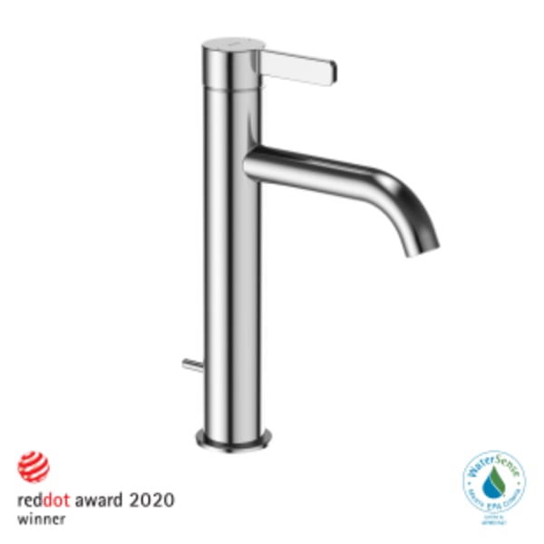 TOTO® GF 1.2 GPM Single Handle Semi-Vessel Bathroom Sink Faucet with COMFORT GLIDE Technology, Polished Chrome - TLG11303U#CP