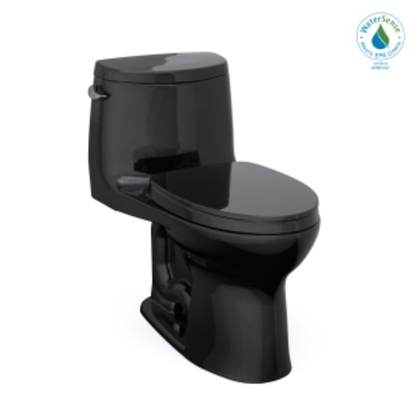 TOTO® UltraMax® II One-Piece Elongated 1.28 GPF Universal Height Toilet with SS124 SoftClose Seat, WASHLET+ Ready, Ebony - MS604124CEF#51
