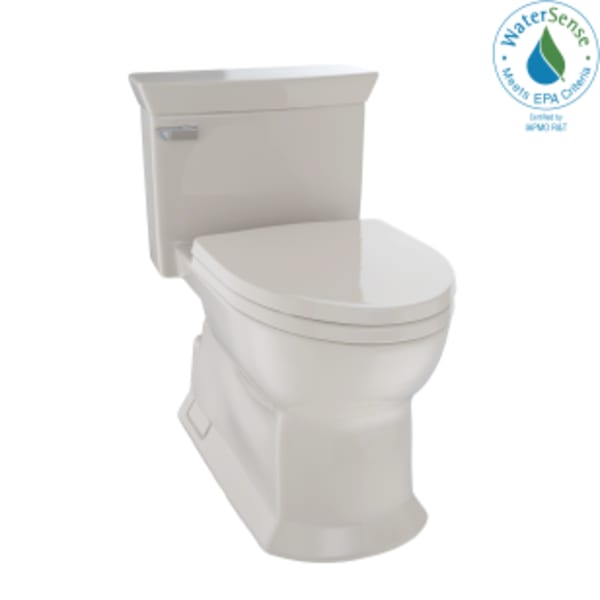 TOTO® Eco Soirée® One Piece Elongated 1.28 GPF Universal Height Skirted Toilet with CEFIONTECT, Bone - MS964214CEFG#03