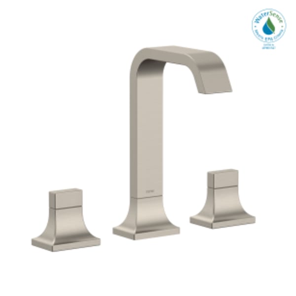 TOTO® GC 1.2 GPM Two Handle Widespread Bathroom Sink Faucet, Brushed Nickel - TLG08201U#BN