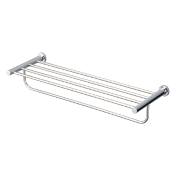 TOTO® L Series Round Towel Shelf with Hanging Bar, Polished Chrome - YTS406BU#CP