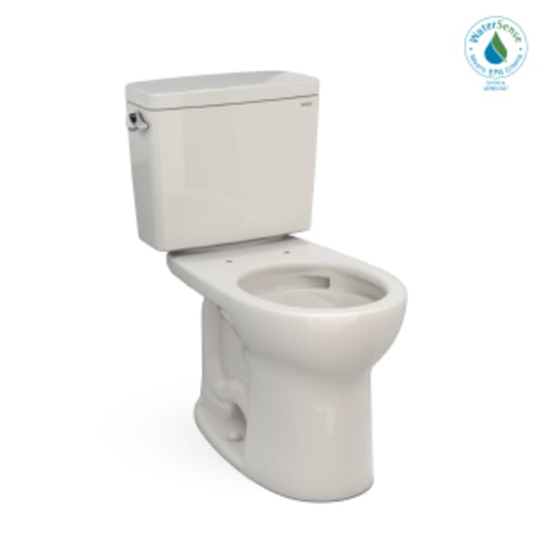 TOTO® Drake® Two-Piece Round 1.28 GPF Universal Height TORNADO FLUSH® Toilet with CEFIONTECT®, Sedona Beige - CST775CEFG#12