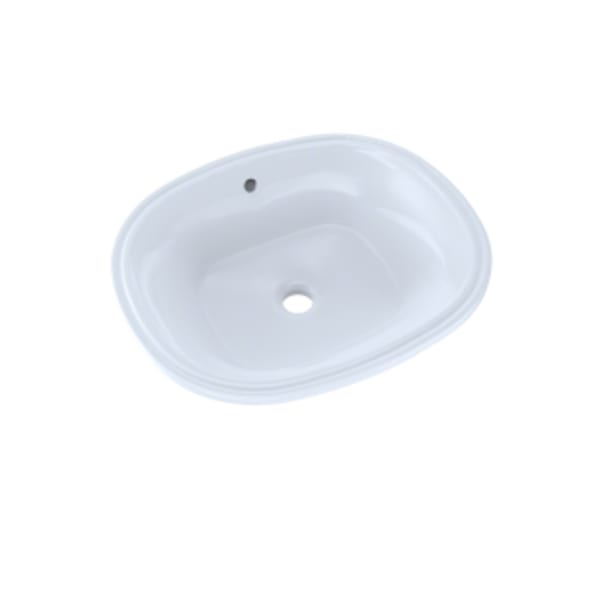 TOTO® Maris™ 17-5/8" x 14-9/16" Oval Undermount Bathroom Sink with CEFIONTECT, Cotton White - LT483G#01