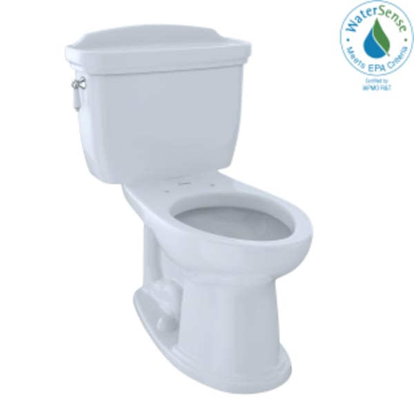 TOTO® Eco Dartmouth® Two-Piece Elongated 1.28 GPF Universal Height Toilet, Cotton White - CST754EF#01