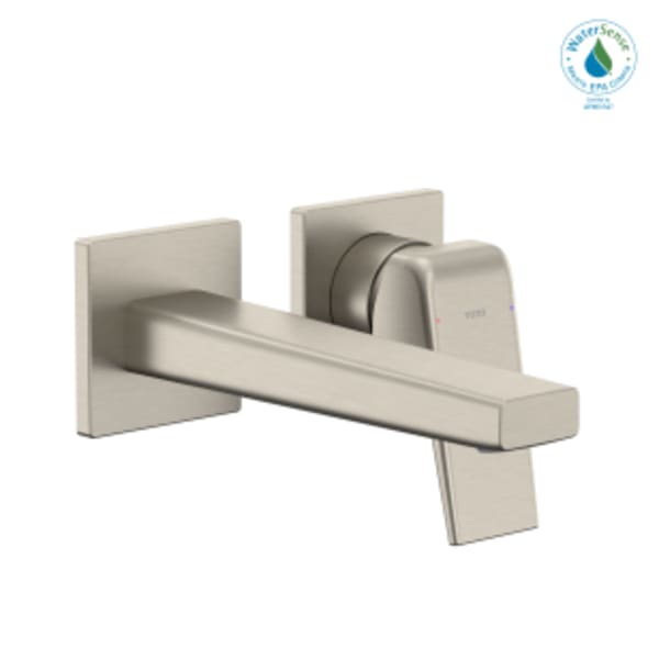 TOTO® GB 1.2 GPM Wall-Mount Single-Handle Bathroom Faucet with COMFORT GLIDE Technology, Brushed Nickel - TLG10307U#BN