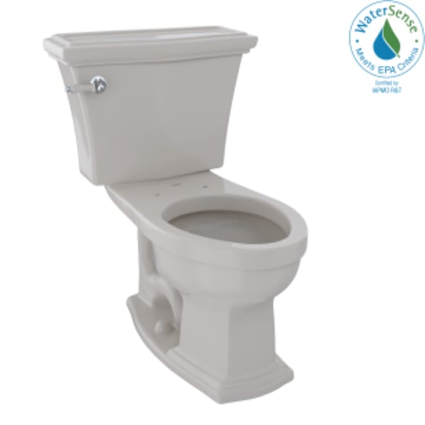 TOTO® Eco Clayton® Two-Piece Elongated 1.28 GPF Universal Height Toilet, Sedona Beige - CST784EF#12