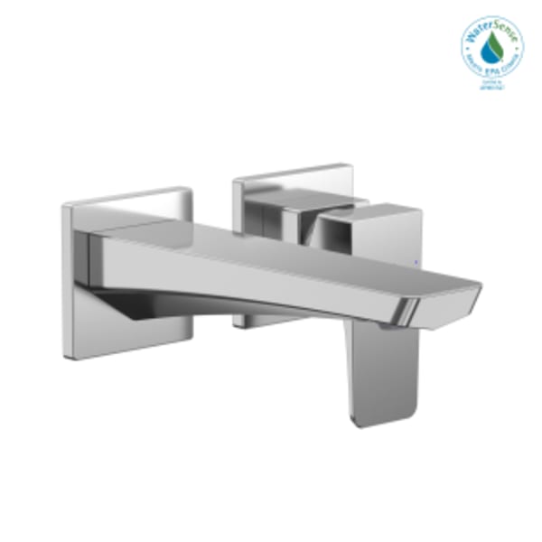 TOTO® GE 1.2 GPM Wall-Mount Single-Handle Bathroom Faucet with COMFORT GLIDE Technology, Polished Chrome - TLG07307U#CP