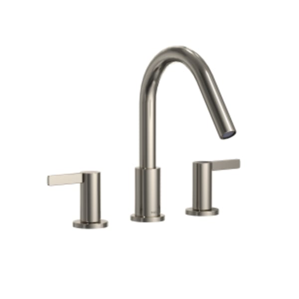 TOTO® GF Two Lever Handle Deck-Mount Roman Tub Filler Trim, Polished Nickel - TBG11201UA#PN