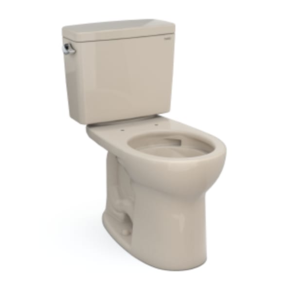 TOTO® Drake® Two-Piece Round 1.6 GPF Universal Height TORNADO FLUSH® Toilet with CEFIONTECT®, Bone - CST775CSFG#03