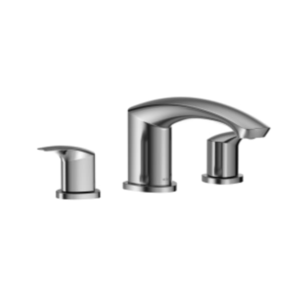 TOTO® GM Two-Handle Deck-Mount Roman Tub Filler Trim, Polished Chrome - TBG09201U#CP