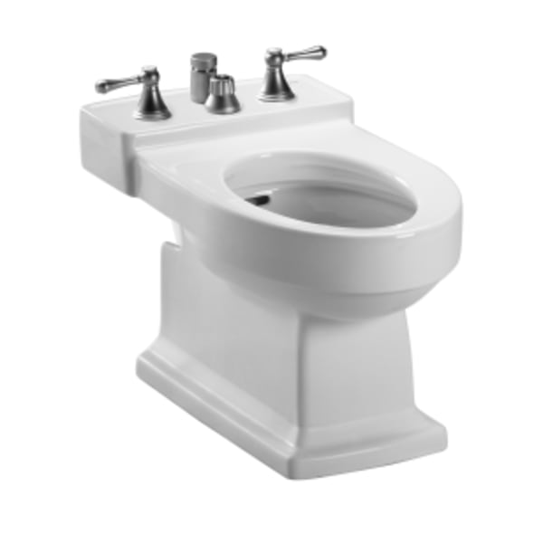 TOTO® Lloyd® Deck Mount Vertical Spray Flushing Rim Bidet, Cotton White - BT930B#01