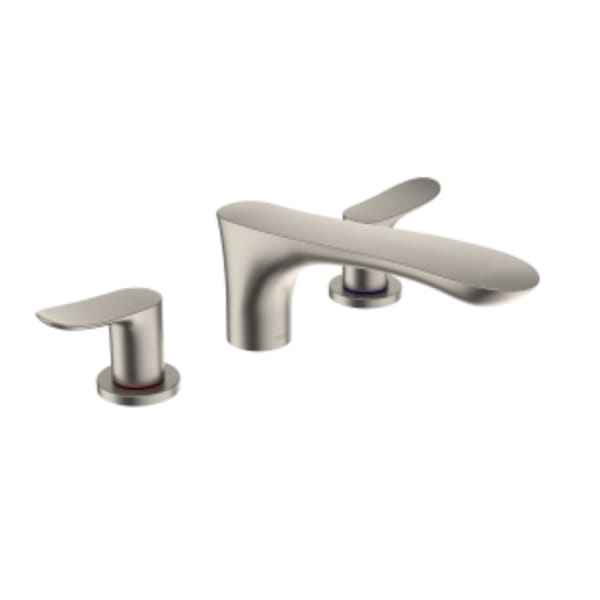 TOTO® GO Two-Handle Deck-Mount Roman Tub Filler Trim, Brushed Nickel - TBG01201U#BN