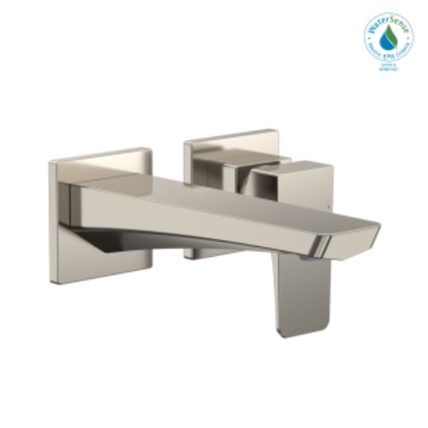 TOTO® GE 1.2 GPM Wall-Mount Single-Handle Bathroom Faucet with COMFORT GLIDE Technology, Polished Nickel - TLG07307U#PN
