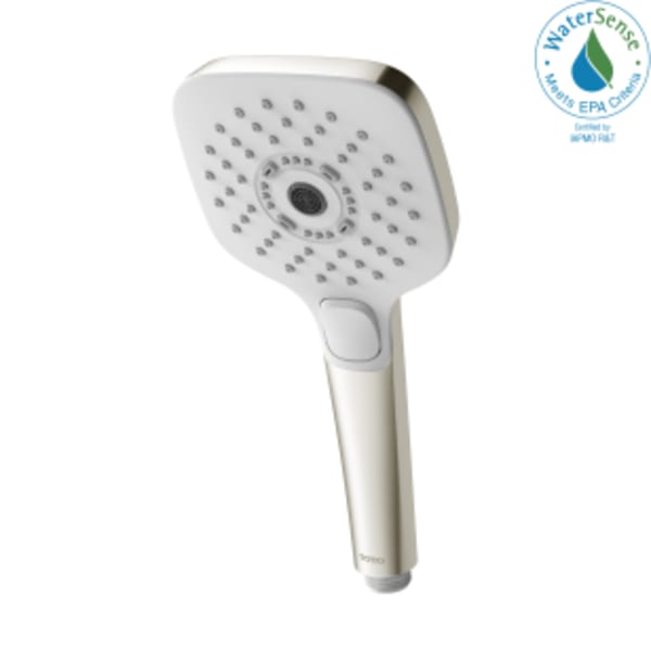 TOTO® G Series 1.75 GPM Multifunction 4" Square Handshower with ACTIVE WAVE, COMFORT WAVE, and WARM SPA, Brushed Nickel - TBW02015U4#BN