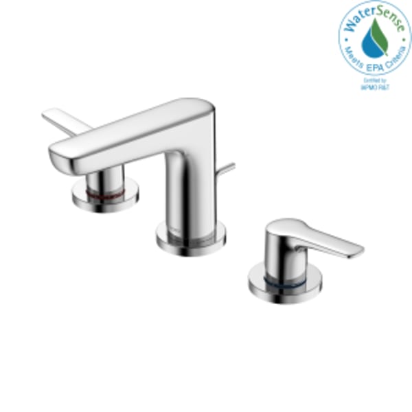 TOTO® GS Series 1.2 GPM Two Handle Widespread Bathroom Sink Faucet with Drain Assembly, Polished Chrome - TLG03201U#CP