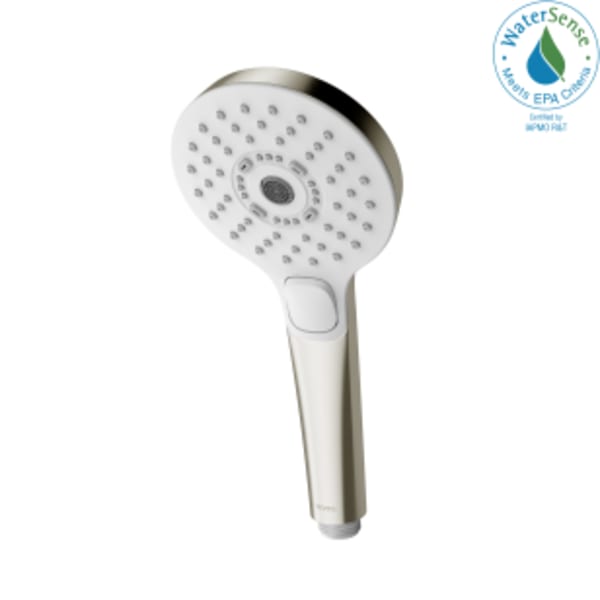 TOTO® G Series 1.75 GPM Multifunction 4" Round Handshower with ACTIVE WAVE, COMFORT WAVE, and WARM SPA, Brushed Nickel - TBW01011U4#BN