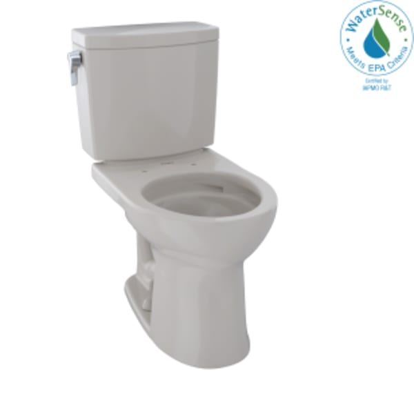 TOTO® Drake® II 1G® Two-Piece Round 1.0 GPF Universal Height Toilet with CEFIONTECT, Sedona Beige - CST453CUFG#12