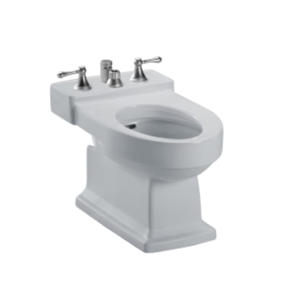 TOTO® Lloyd® Deck Mount Vertical Spray Flushing Rim Bidet, Cotton White - BT930B#11