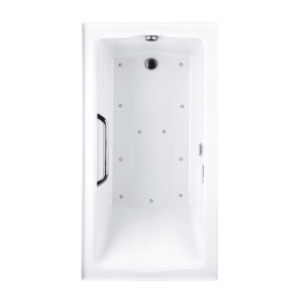 ACRYLIC AIRBATH CLAYTON 6032T3 COTTON CP GRAB BAR R DRAIN