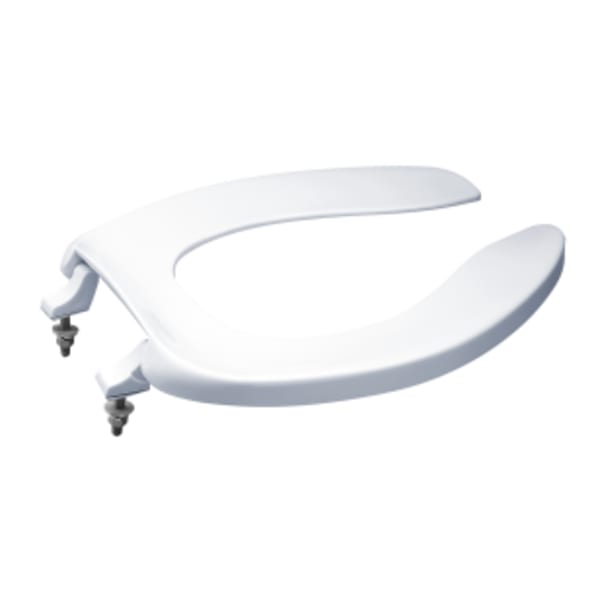 TOTO® Elongated Open Front Commerical Toilet Seat without Lid, Cotton White - SC534#01