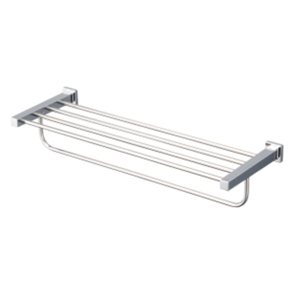 TOTO® L Series Square Towel Shelf with Hanging Bar, Polished Chrome - YTS408BU#CP