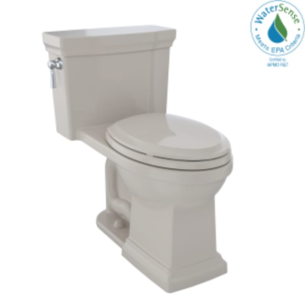 TOTO® Promenade® II One-Piece Elongated 1.28 GPF Universal Height Toilet with CEFIONTECT, Bone - MS814224CEFG#03
