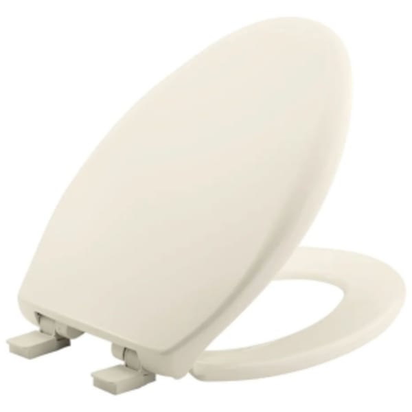 Bemis - Affinity® 14" x 18-13/16" x 2-1/2", 3/4" Thick, Biscuit, Plastic, Elongated, Closed Front, Adjustable, Toilet Seat