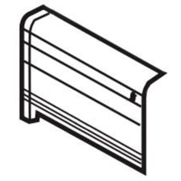 LEFT END CAP ASY, 9" LONG, BASEBOARD