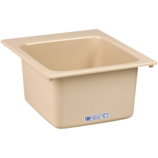 E.L. Mustee & Sons - (Laundry/Utility Sink) Bone, Single Bowl Sinks Molded Fiberglass - 20" x 17" x 10"