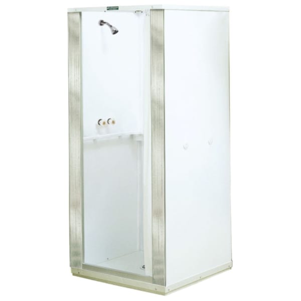 E.L. Mustee & Sons - DURASTALL® (Wall & Door Components) White, Shower Bases & Walls - 1-Piece, Knock-Down (36-5/8" x 36-5/8" x 75-3/8")