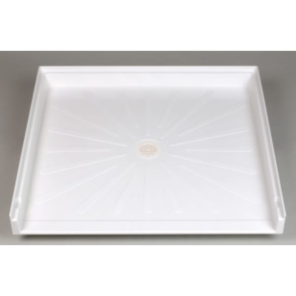 E.L. Mustee & Sons - CareGiver® (Shower Base) White, Shower Bases & Walls - 1-Piece, Transfer, Rectangle (39" x 37" x 4")