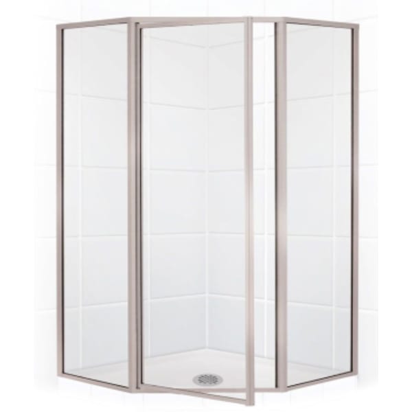 E.L. Mustee & Sons - Stylemate® (Wall & Door Components) Brushed Nickel, Shower Bases & Walls - Adjustable, Neo-Angle, Framed ( x x 70")