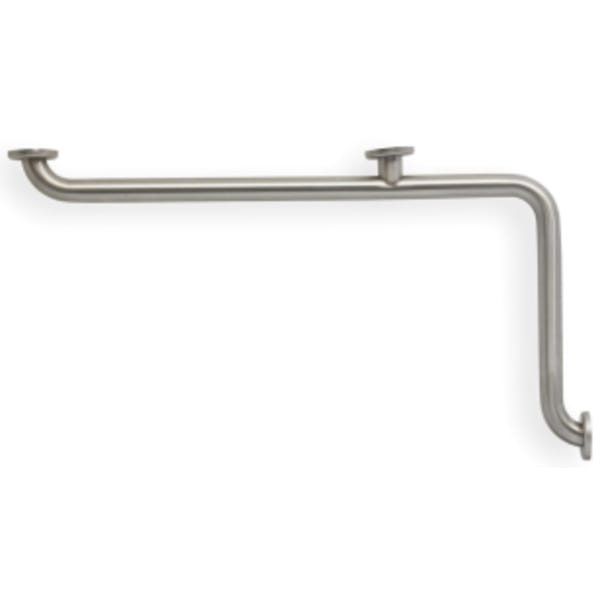 1-1/2" x 34" x 18", Satin, 18 Gauge Stainless Steel, 90D, Inside Corner, Grab Bar