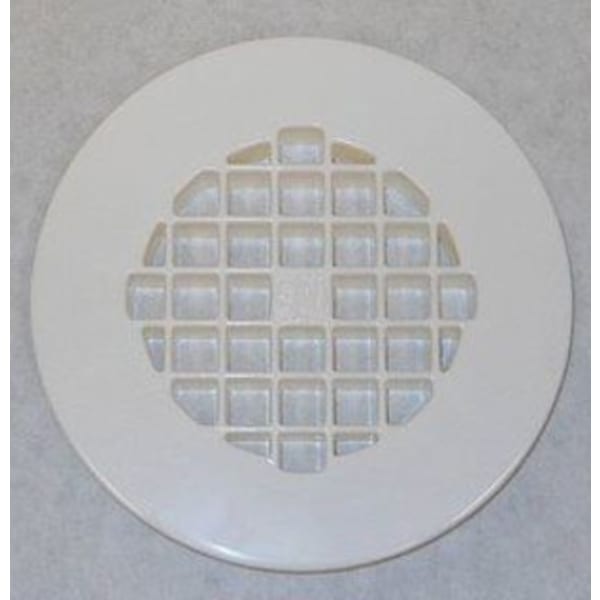 E.L. Mustee & Sons - DURABASE® White, Molded Plastic, Strainer for Shower Floor