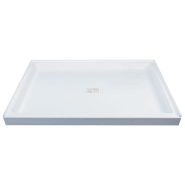 E.L. Mustee & Sons - DURABASE® (Shower Base) White, Shower Bases & Walls - 1-Piece, Single Threshold, Rectangle (48" x 42" x 5-1/2")