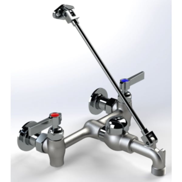 E.L. Mustee & Sons - Chrome, Utility Faucets - 2-Handle, Wall Mount, Heavy Duty