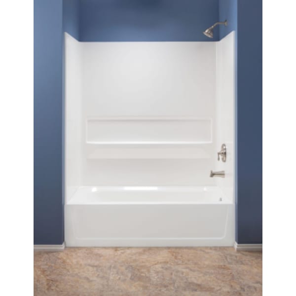 E.L. Mustee & Sons - TOPAZ™ (Wall & Door Components) White, Shower Bases & Walls - 3-Piece ( x x )