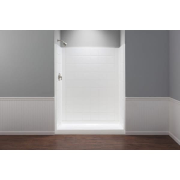 E.L. Mustee & Sons - DURAWALL® (Wall & Door Components) White, Shower Bases & Walls - 5-Piece, Rectangular (60" x 30" x 73-1/4")