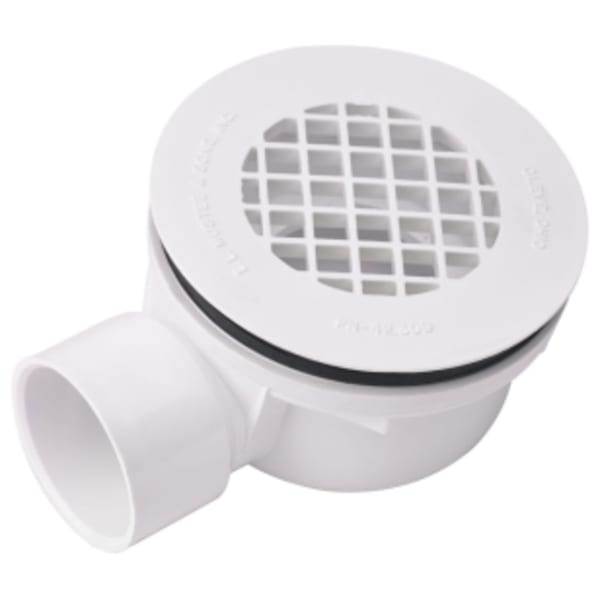 PVC, Shower Drain Assembly for 1-1/2" PVC Pipe Solvent Welded DWV Sanitary Pipe