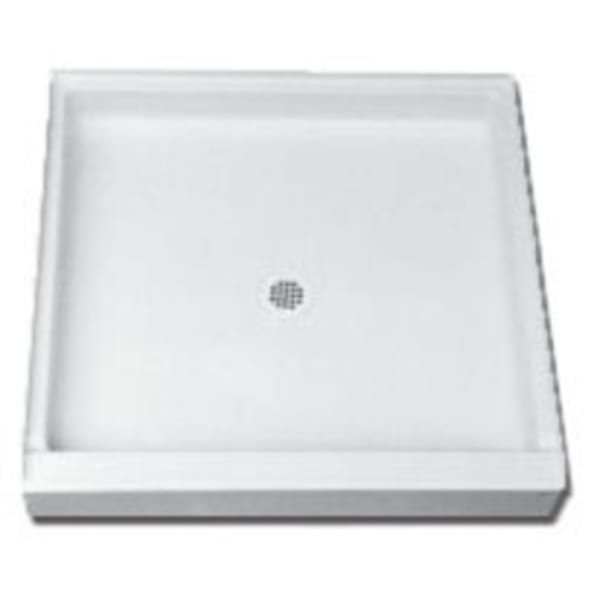 Florestone - Saflor® (Shower Base) White, Shower Bases & Walls - 1-Piece, Single Threshold (34" x 34" x 5-3/4")