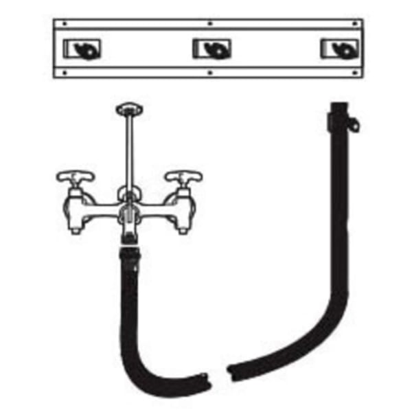 Hanger with 3-Clamp for Mop Sink Receptor