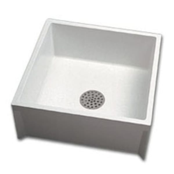 Florestone - Wedge-Lok® (Mop/Service Sink) White, Single Bowl Sinks - 36" x 24" x 10" with 2" Drain