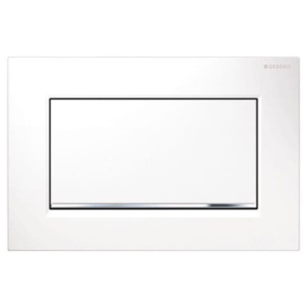 Geberit - White with Polished Chrome Accent, Wall Plates & Actuators - GPF