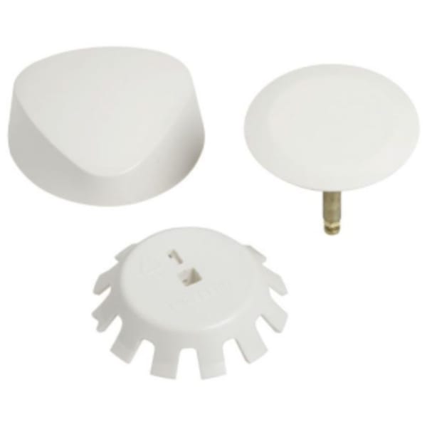 Biscuit, Molded Plastic, Trim Kit with Handle and Plunger for Bath Waste and Overflow